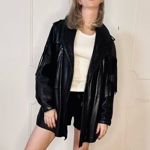 Claud Montana Vintage leather Jacket Rare and in fantastic shape fringe